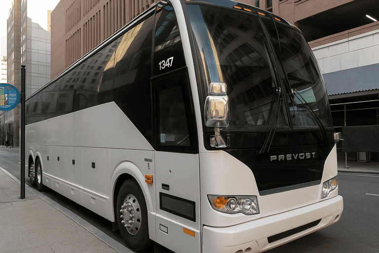 a Newport Beach Coach Bus Service coach bus