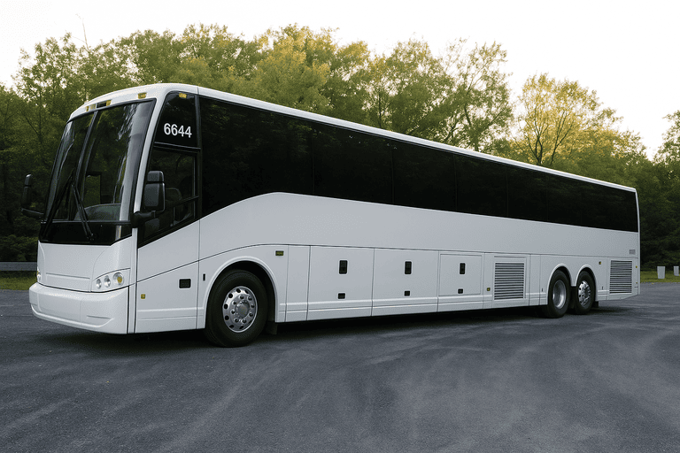exterior of Newport Beach Coach Bus Service coach bus
