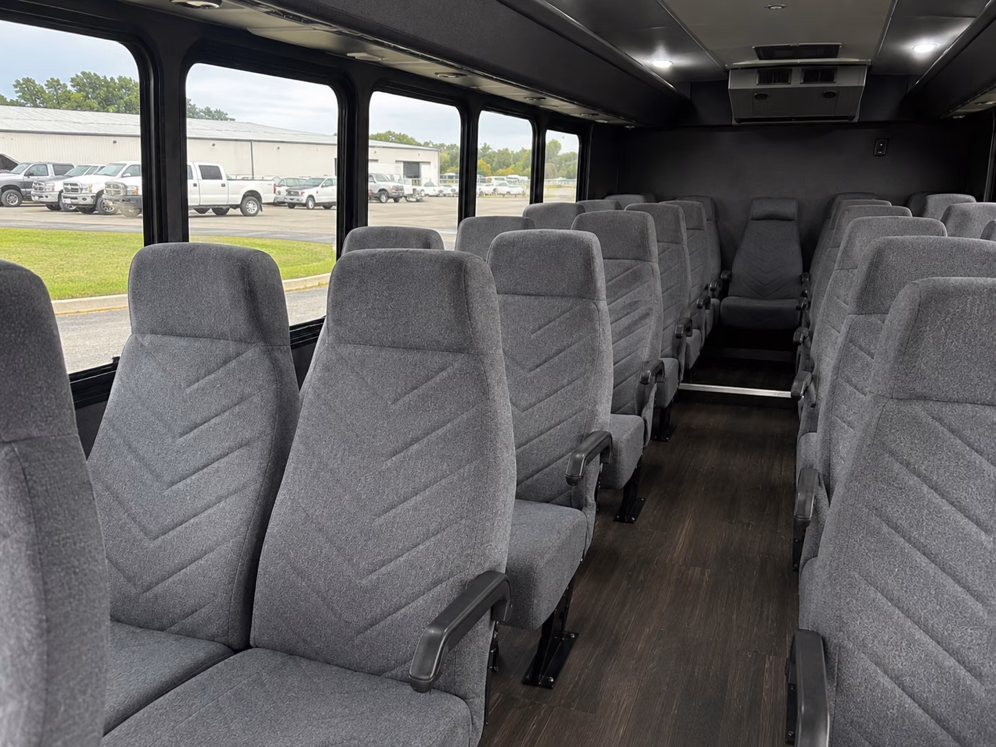 newport beach 15 passenger minibus inside