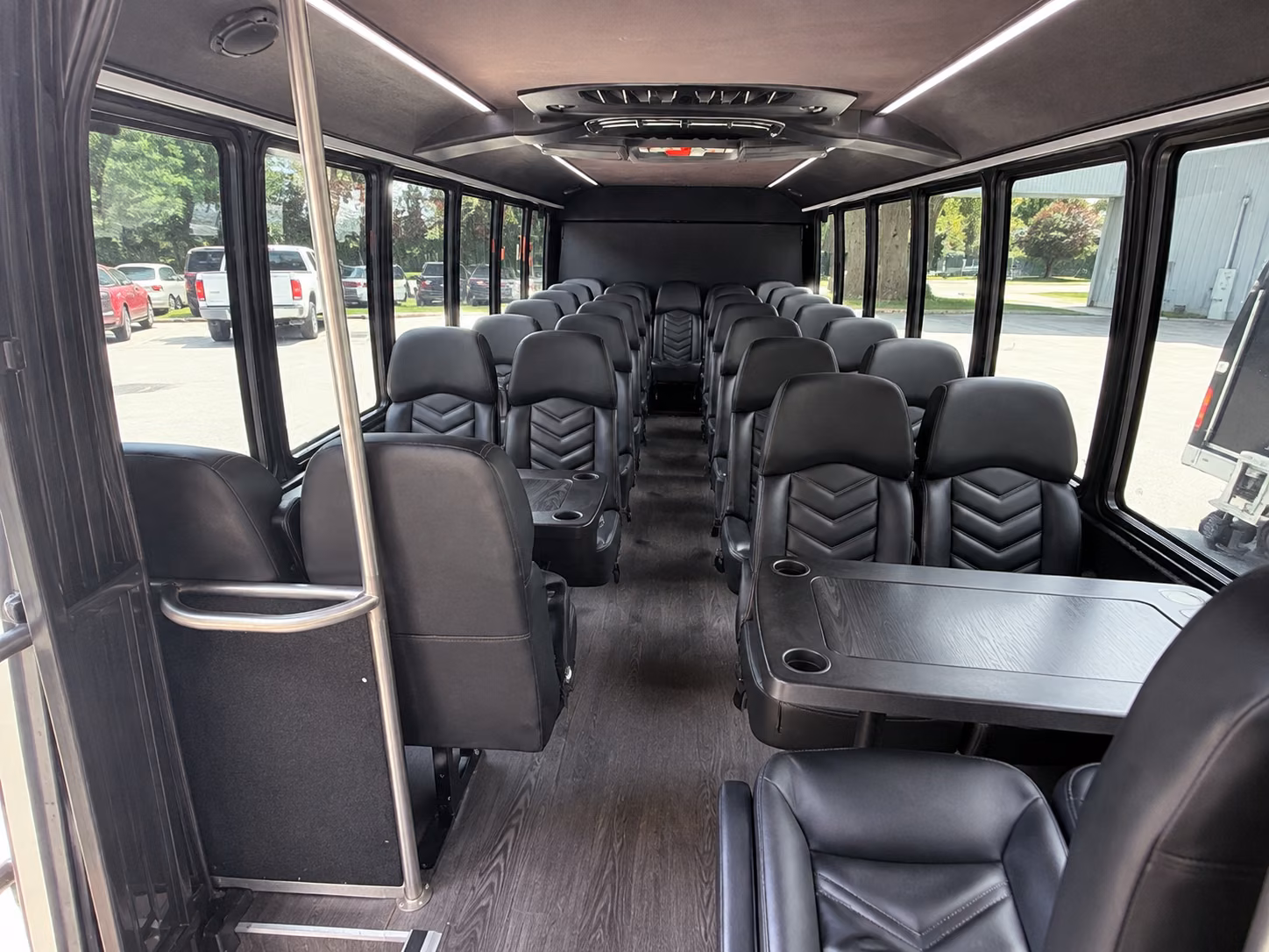 newport beach 15 passenger minibus interior