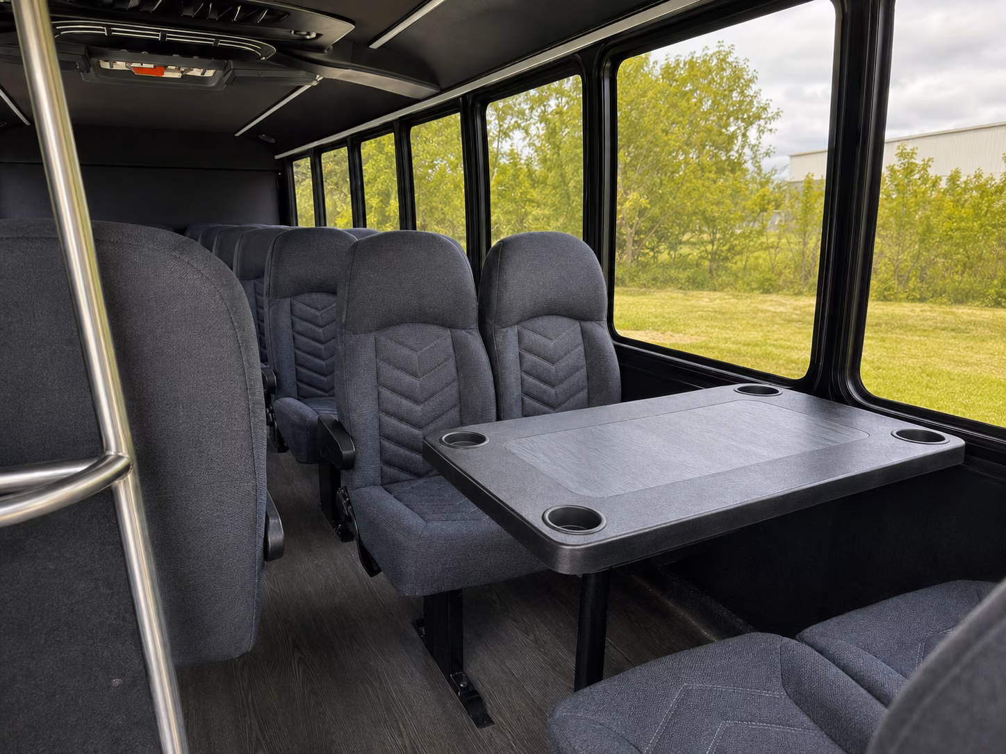 newport beach 20 passenger minibus interior