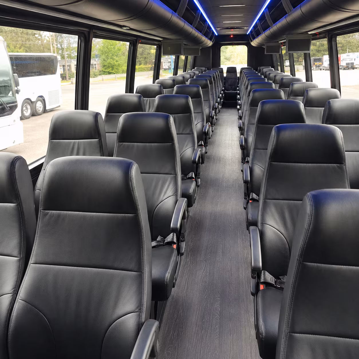 newport beach 30 passenger minibus interior