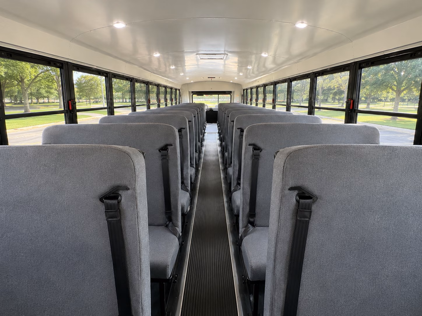 newport beach school bus inside